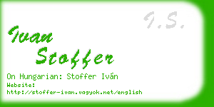 ivan stoffer business card